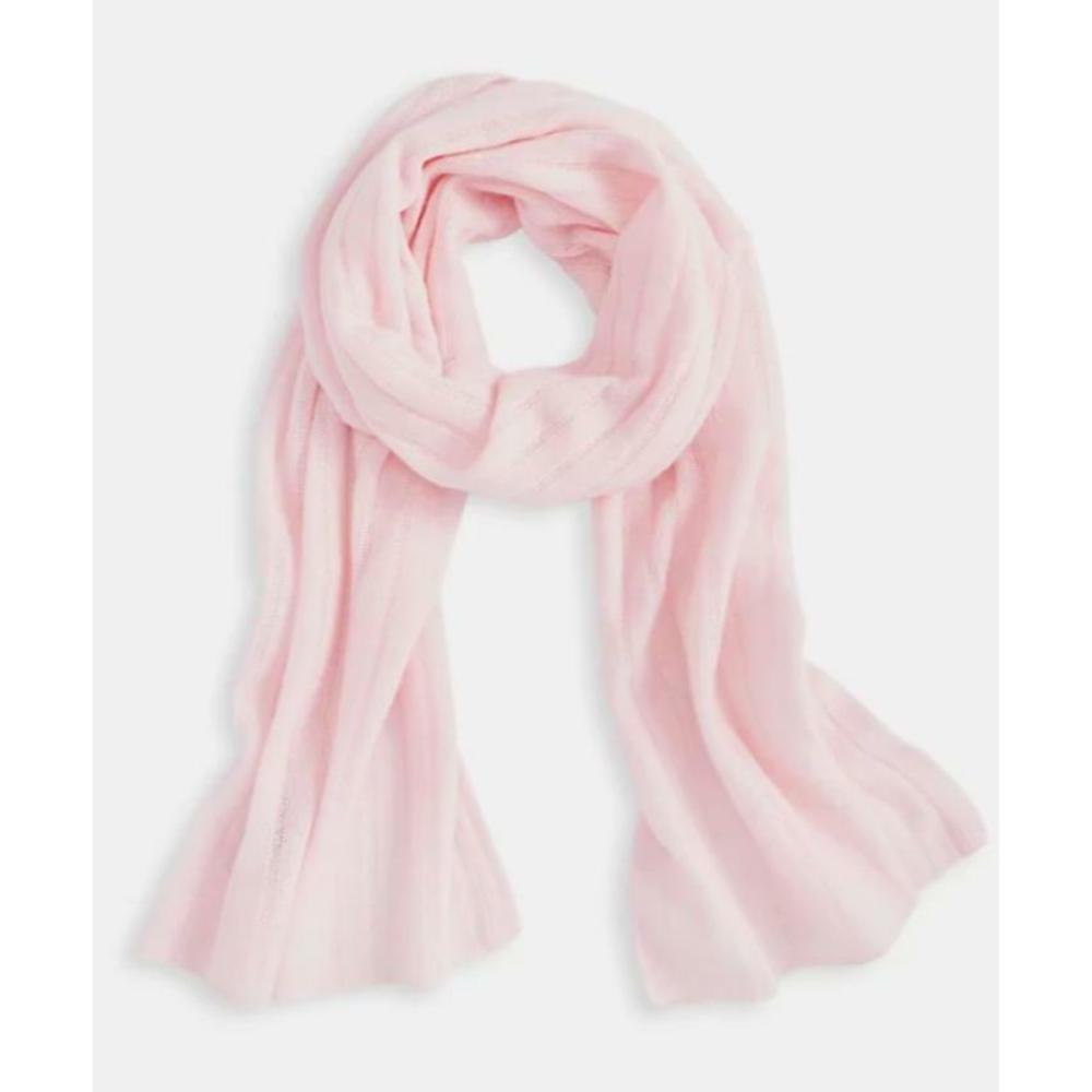 Charter Club Women's Pink Ribbed 100% Cashmere Scarf One Size